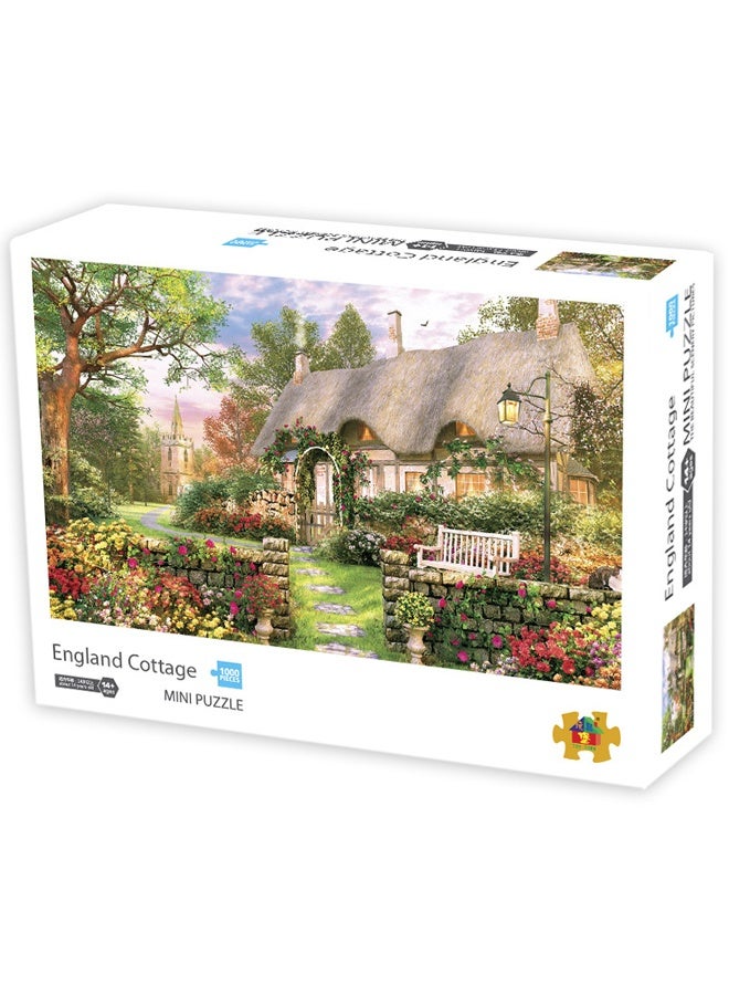Country Cottage Jigsaw Puzzle Set- 1000 Pieces Unique, Glare-Free Imagery ,42*29.7cm Stress Relief Toy, Early Education Development Set for Kids Adults ﻿ - Image 2