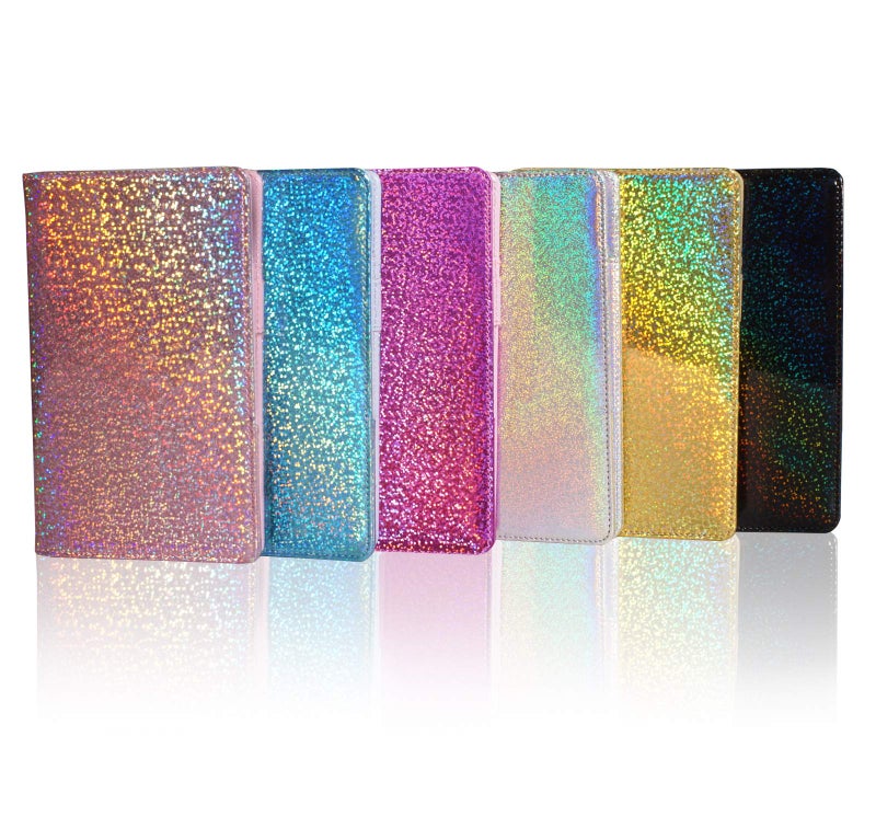 Holographic Glitter Silver Server Book for Waitress Book Server Wallet Waiter Book In Bulk Cute Bling Waitstaff Organizer Fit Waitress Apron 6 Pack