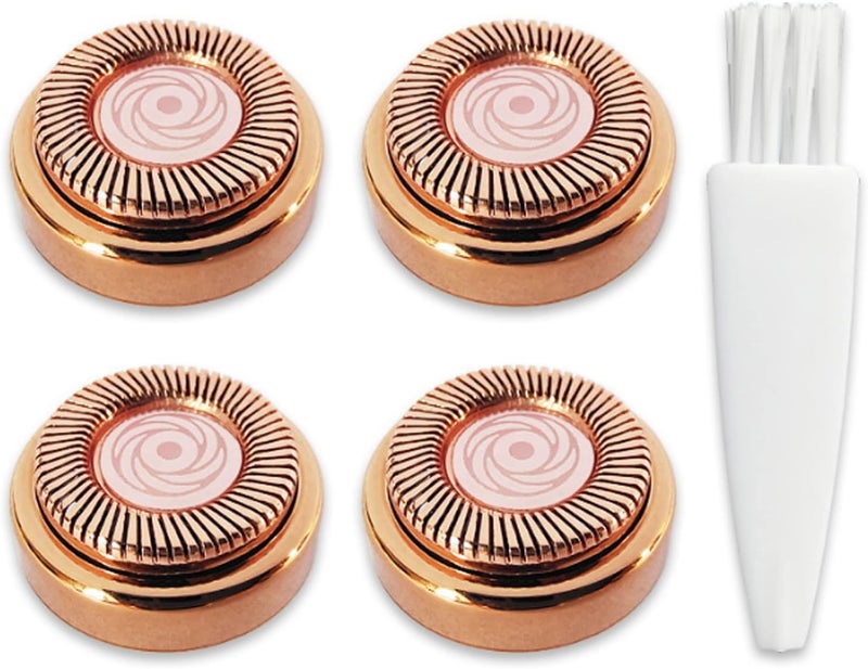 Women Facial Hair Remover Replacement Heads for Finishing Touch Replacement Heads Flawless Facial Hair Remover Tool for Women 18K GoldPlated Rose Gold 4 Count