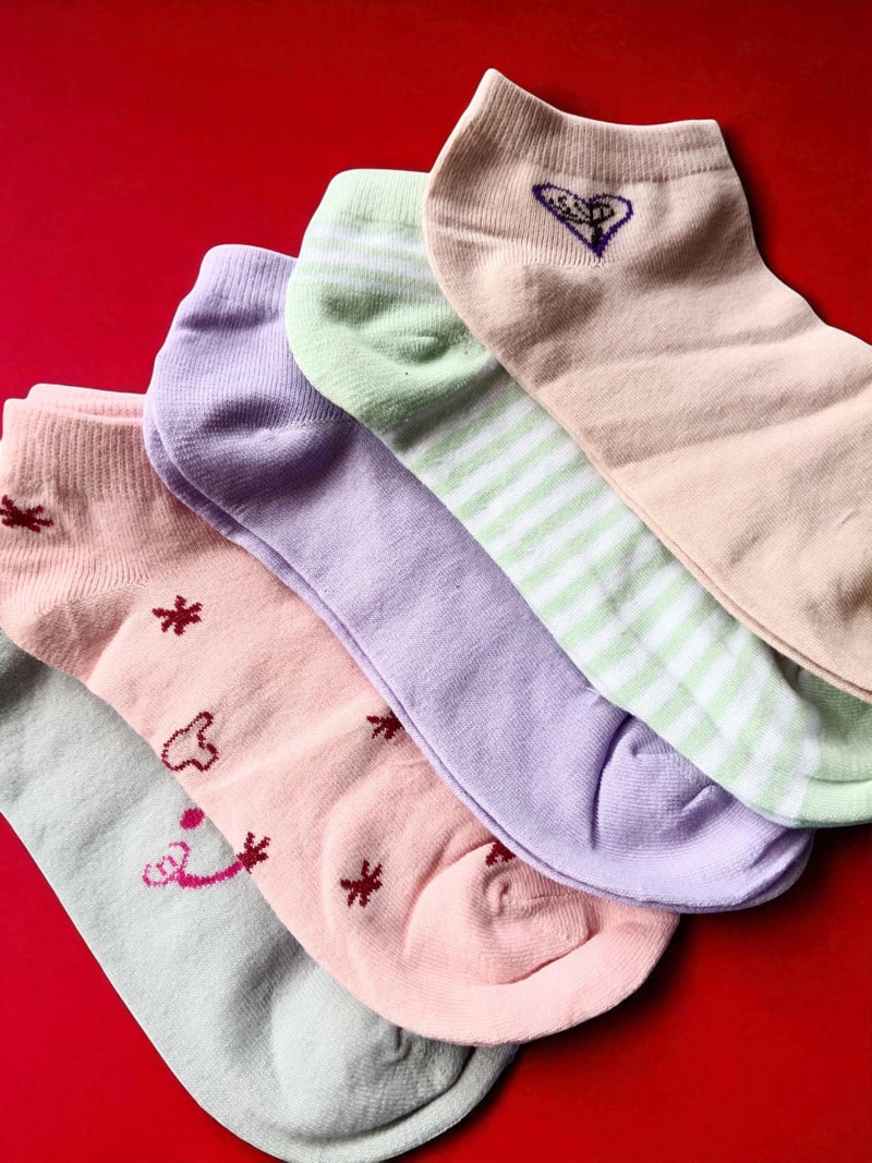 NEOBABY Women's Ankle Socks for Casual & Sports Multicolor Odour Free Fancy Multi design Socks (Pack of 10 Pairs) - Image 2