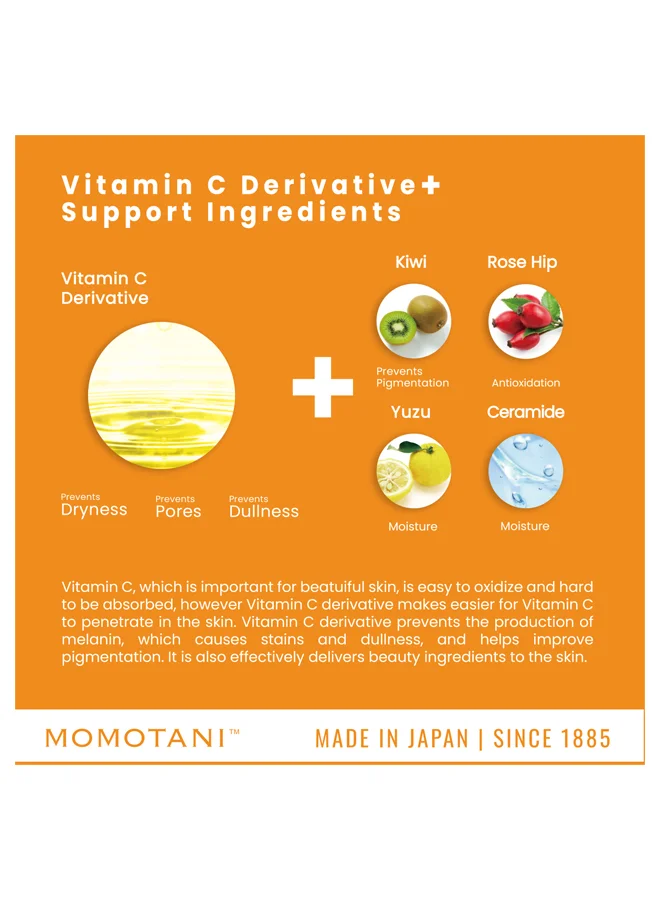 MEISHOKU C Vita C Vita Clear Facial Wash 100g – Japanese Gentle Vitamin C Cleanser with Ceramides &amp; Collagen – Hydrating, Brightening Clear Face Wash with Fruit Extracts