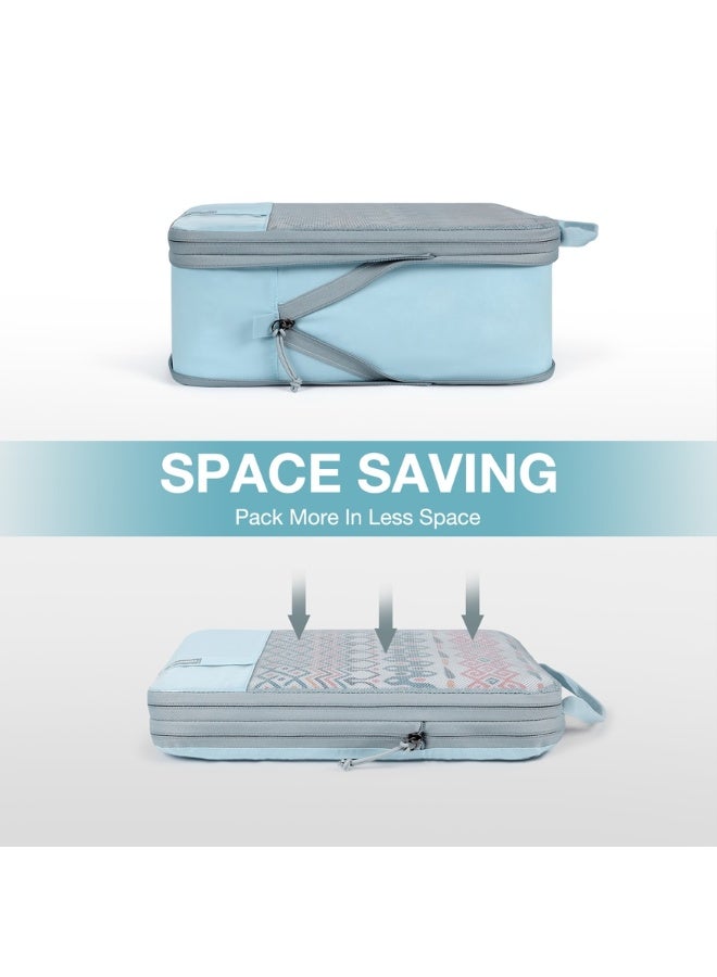 BAGSMART Light Blue Compression Packing Cubes - Image 2