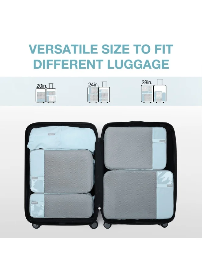 BAGSMART BAGSMART Light Blue Compression Packing Cubes