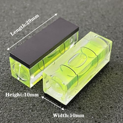 ZUJHPYMI 6Pcs Magnetic Small Bubble Level 10x10x29mm Mini Square Bubble Spirit Levels Leveling Tools - Image 3