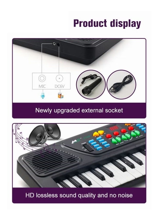 MIXDE 37 Key Piano Keyboard with Microphone for Kids Musical Toys for 3 4 5 6 Year Old kids  USB charging Piano Portable Music Keyboard Electronic Educational Learning Toy for Boys Girls Birthday Gifts - Image 2