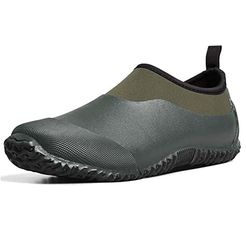 Short Rain Boots Red And Black Low Top Rubber Rain Boots Car Washing Shoes Color Splicing Cow Blanc Water Shoes Couple Rain Boots Waterproof Rain Boots - Image 1