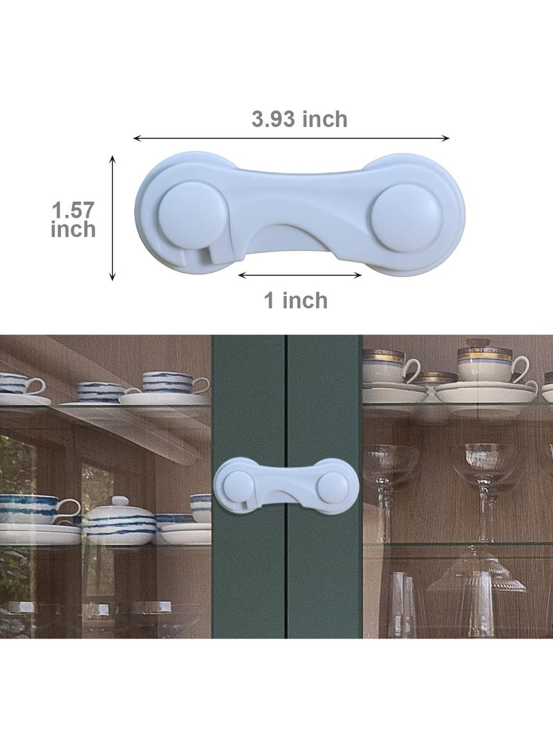 GUDOO 10 Pack Child Safety Locks Baby Safety Cabinet Locks Baby Proofing Cabinet Kitchen System with Strong Adhesive Tape - Image 2