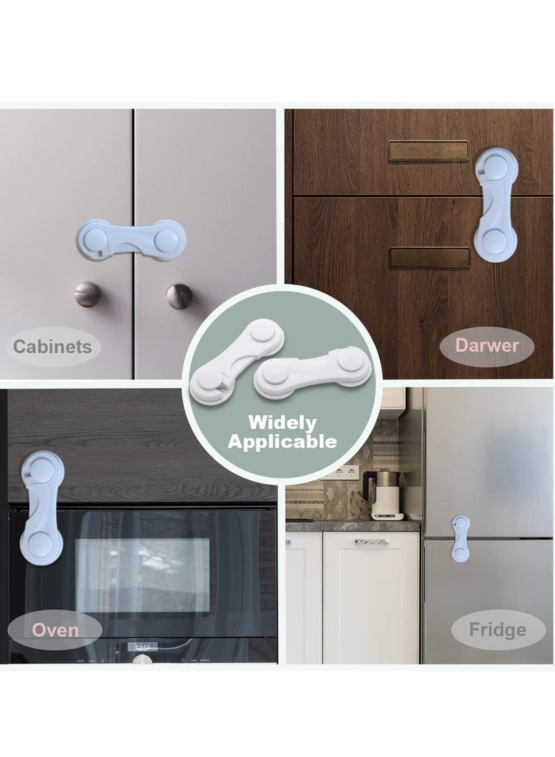 GUDOO 10 Pack Child Safety Locks Baby Safety Cabinet Locks Baby Proofing Cabinet Kitchen System with Strong Adhesive Tape - Image 3