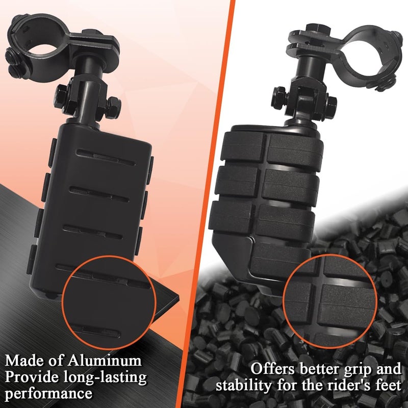 FOVPLUE Highway Footpegs for Motorcycles - Universal Fit Clamp Kit - Image 4