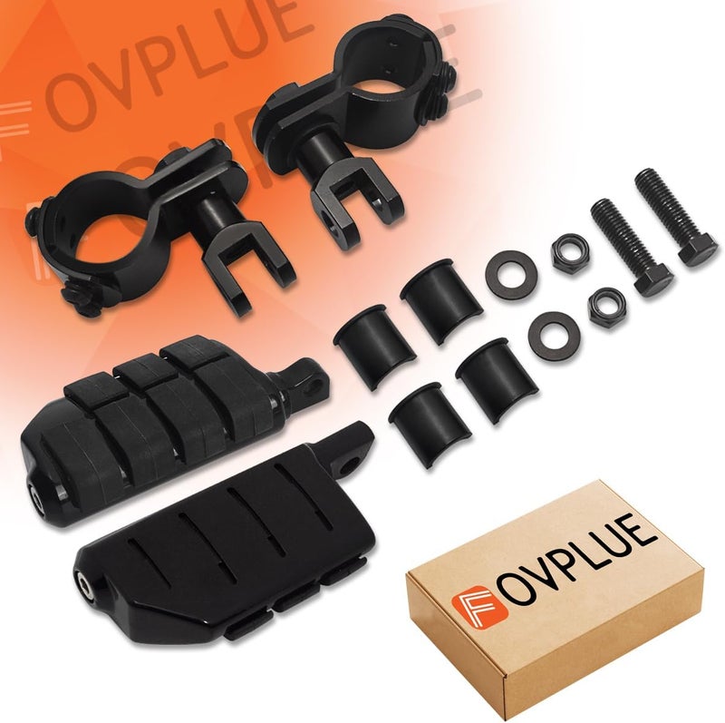 FOVPLUE Highway Footpegs for Motorcycles - Universal Fit Clamp Kit - Image 2