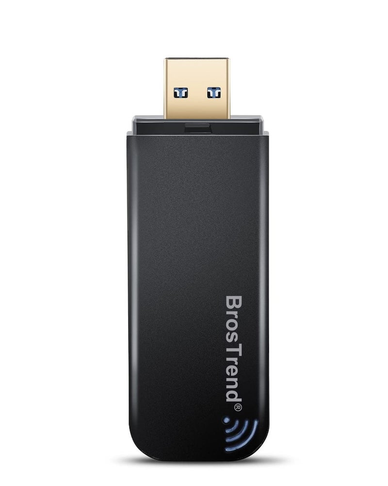 BrosTrend 1200Mbps USB WiFi Network Adapter for Laptop, Desktop PC of Windows 11/10/8/7, USB 3.0, Wireless Adaptador AC1200 Dual Band 5GHz/2.4GHz - Image 1