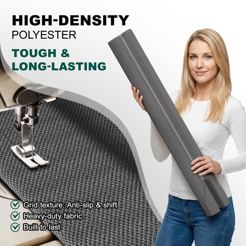 HADOR 30 Inches Door Draft Stopper - 24"-30" Adjustable, Seals 0.5"-1.7" Gaps | Blocks Drafts/Noise/Pet Hair | No Permanent Adhesive, Machine Washable, Grey - Image 2