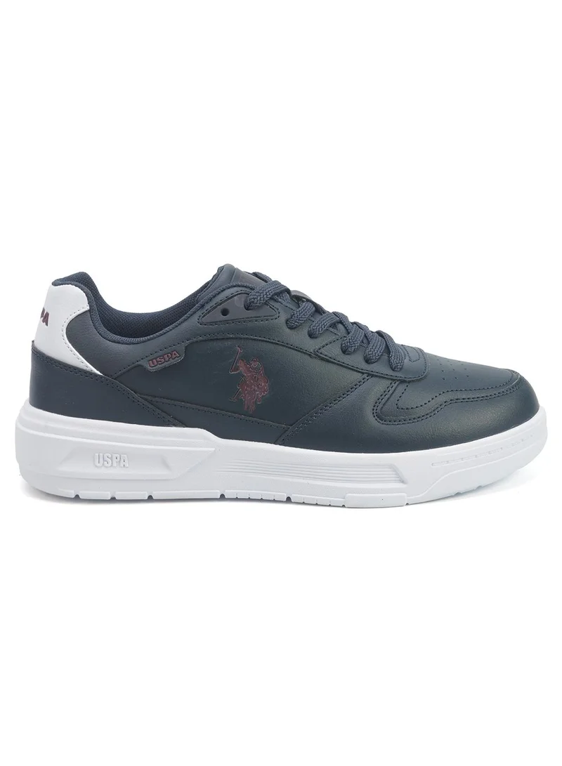 Men's Navy Classic Low-Top Sneakers, Stylish Lace-Up Design Perfect for Casual Adventures