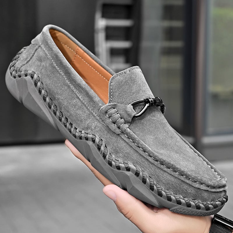 Men'S Retro-Style Beanie Shoes, Lazy Slip-Ons, Four-Season New Outdoor Sleeves, Breathable Casual Low-Top Shoes, Large Size - Image 2