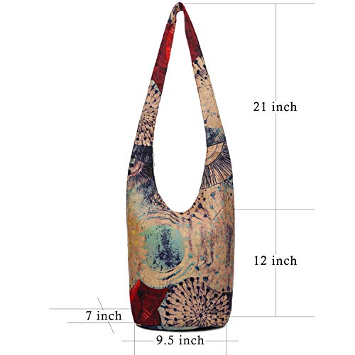 Coton Pose Women Shoulder Handbags Fashion canvas Hippie Crossbody Bags Bohemian Animal Prints Hobo Bags (Purple) - Image 4