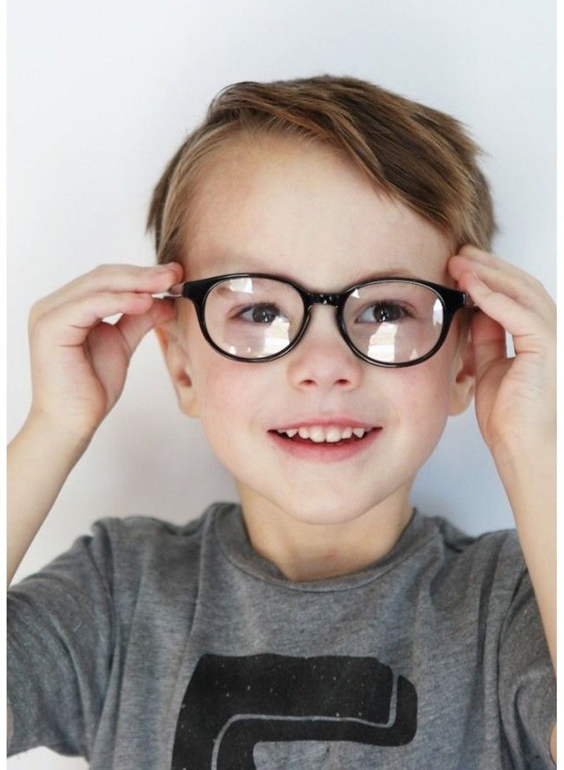 AROAQ Kids Computer Glasses Blue Light Blocking Filter Gaming Goggles Silicone Frame Child Anti Blue Ray Eyewear Black - Image 2