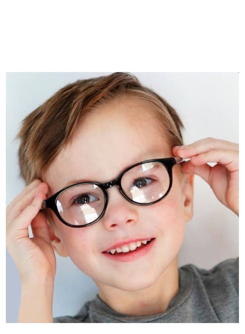 AROAQ Kids Computer Glasses Blue Light Blocking Filter Gaming Goggles Silicone Frame Child Anti Blue Ray Eyewear Black - Image 4