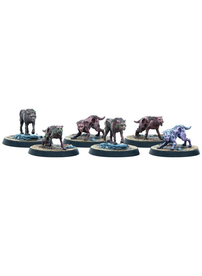 Modiphius Entertainment: Fallout: Wasteland Warfare Creatures: Mongrel Scavenging Pack - 6 Figures, Unpainted 32mm Multi-Part Resin Miniatures, RPG - Image 1