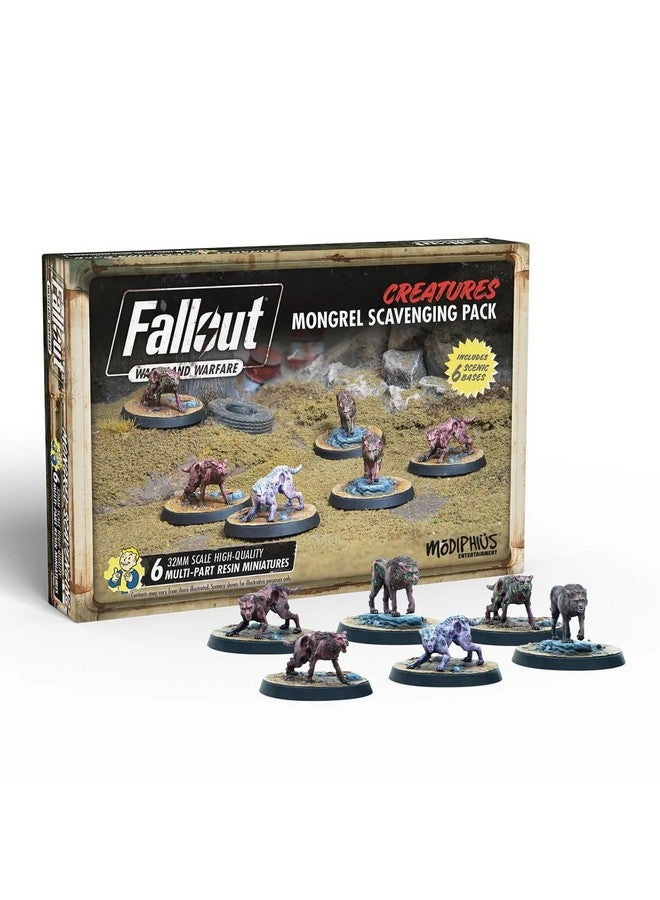 Modiphius Entertainment: Fallout: Wasteland Warfare Creatures: Mongrel Scavenging Pack - 6 Figures, Unpainted 32mm Multi-Part Resin Miniatures, RPG - Image 2