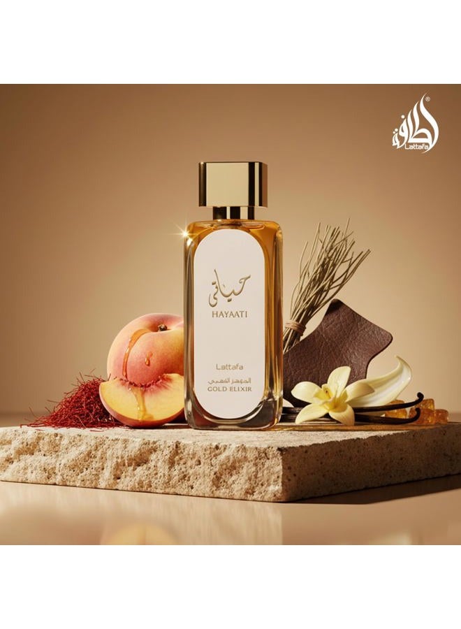 Lattafa Hayaati Gold Elixir Eau de Parfum For Unisex, 100 ml - Image 5
