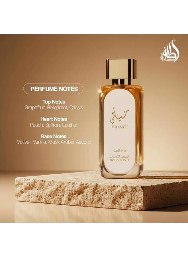 Lattafa Hayaati Gold Elixir Eau de Parfum For Unisex, 100 ml - Image 4