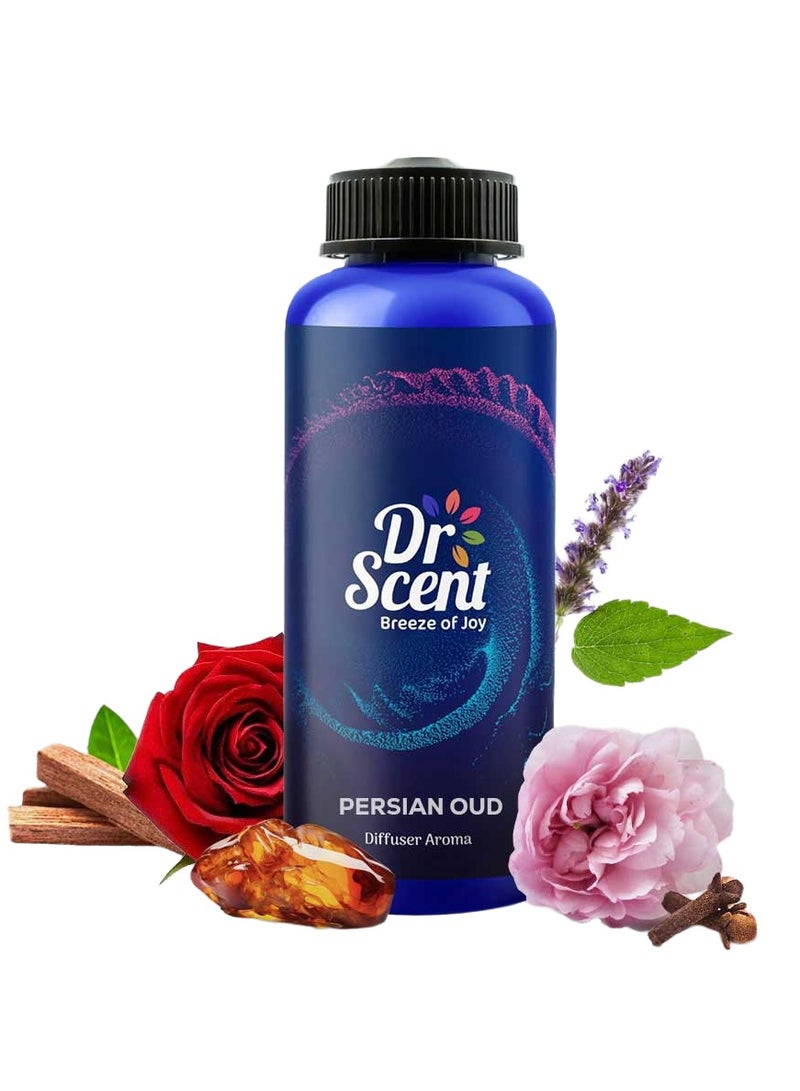 Dr Scent Diffuser Aroma Oil Persian Oud (1000ml)- Pink Musk, Clove, Elemi, Amber, Agarwood, Rose, Patchouli and Resins Fragrance | Made in UK | Perfect for Offices, Homes, Shops, Hotel Rooms - Image 1