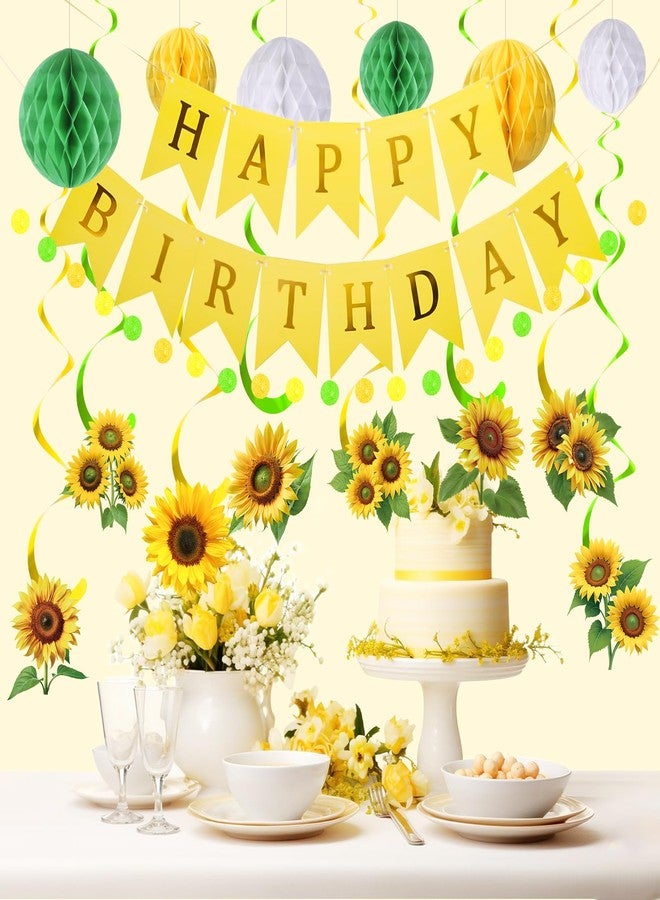 Yoirrat زينة عيد ميلاد يويرات الصفراء، لافتة عيد ميلاد سعيد خضراء وصفراء مزينة بكرات على شكل خلية نحل ودوامات متدلية، زينة إكليل دائري من النقاط، زينة حفلة عيد ميلاد للبنات والأولاد - Image 2