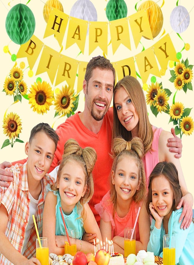 Yoirrat زينة عيد ميلاد يويرات الصفراء، لافتة عيد ميلاد سعيد خضراء وصفراء مزينة بكرات على شكل خلية نحل ودوامات متدلية، زينة إكليل دائري من النقاط، زينة حفلة عيد ميلاد للبنات والأولاد - Image 4