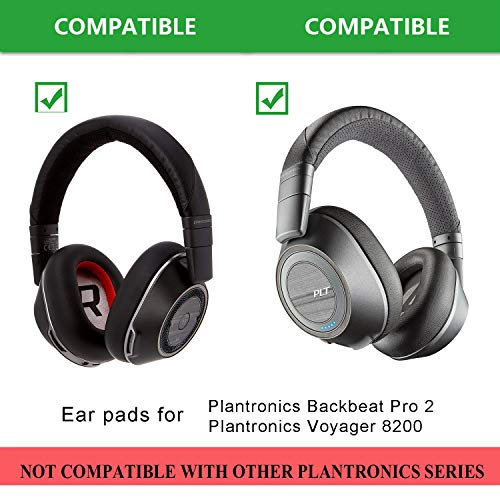 defean Voyager 8200 Ear Pads Replacement EarPads Ear Cushion Compatible with Plantronics Voyager 8200 UC/Plantronics Backbeat Pro2 Headphone (Black) - Image 2