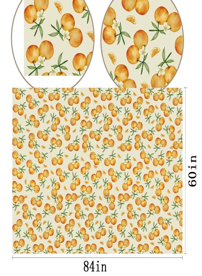 Hafangry Orange Tablecloth Summer Tangerine Indoor Outdoor Little Cutie Birthday Party Table Cloth Kitchen Dining Room Table Cover Decoration - Image 2