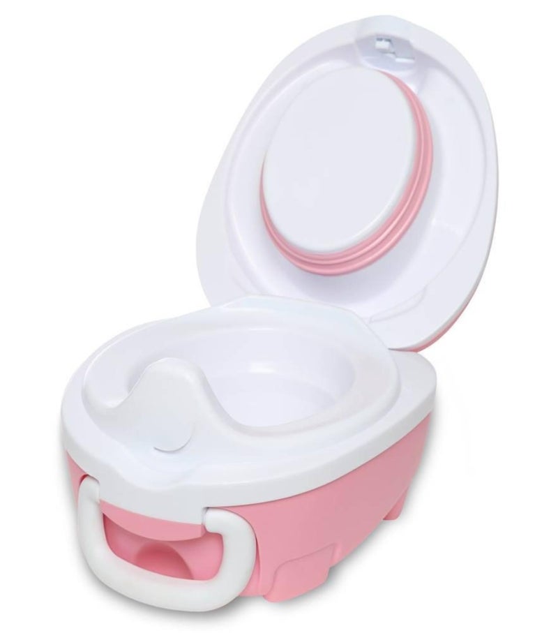 My Carry Potty - Blush Pink Travel Potty, Award-Winning Portable Toddler Toilet Seat for Kids to Take Everywhere - Image 4