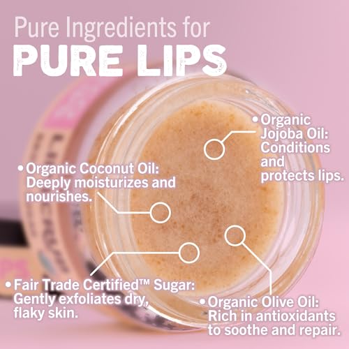 Eco Lips Brown Sugar Lip Scrub 2 Pack - 100% Organic Lip Care Treatment with Organic Sugar and Coconut Oil - Gently Exfoliate and Polish Dry, Flaky Lips, 0.50 oz jars - Image 5