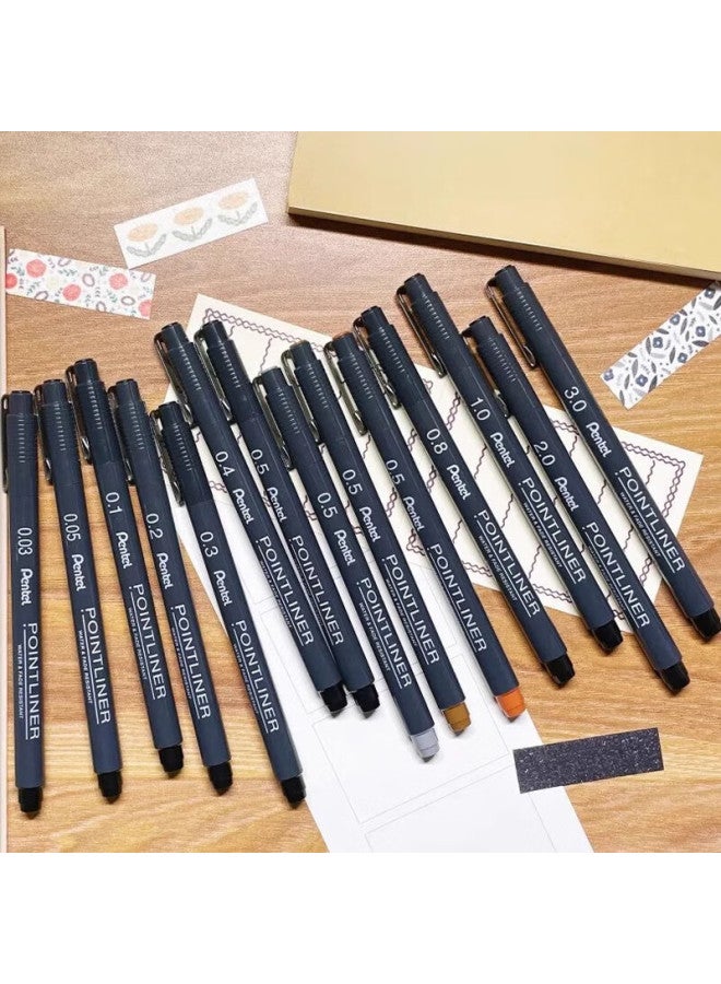 Pentel 0.03Mm Water-Based Drawing Needle Pen, Art Drawing Outlining Pen, Comic Design Line Pen, S20P-03A - Image 4