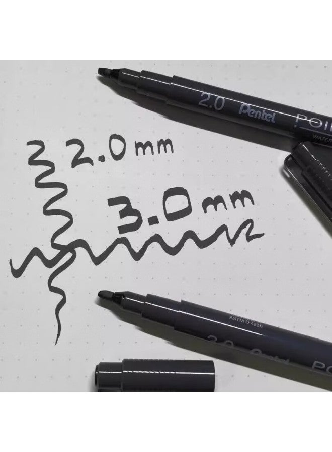 Pentel 0.03Mm Water-Based Drawing Needle Pen, Art Drawing Outlining Pen, Comic Design Line Pen, S20P-03A - Image 1