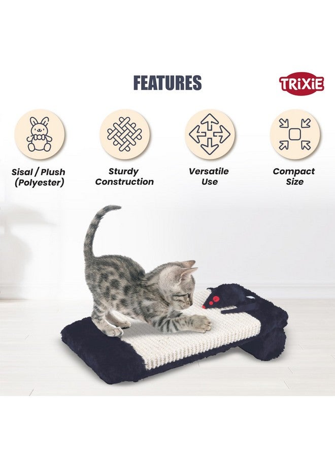 تريكسي لوح خدش على شكل لفافة للقطط: سجادة/مخمل من السيزال، للعناية بالمخالب، أداة خدش تفاعلية للقطط - 15×35 سم، أسود - Image 3