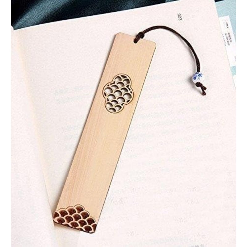Wooden Bookmarks - 2 Pieces Handmade Natural Hollow Craft, Traditional Vintage - Gifts for Women, Men, Teachers and Students - Image 2