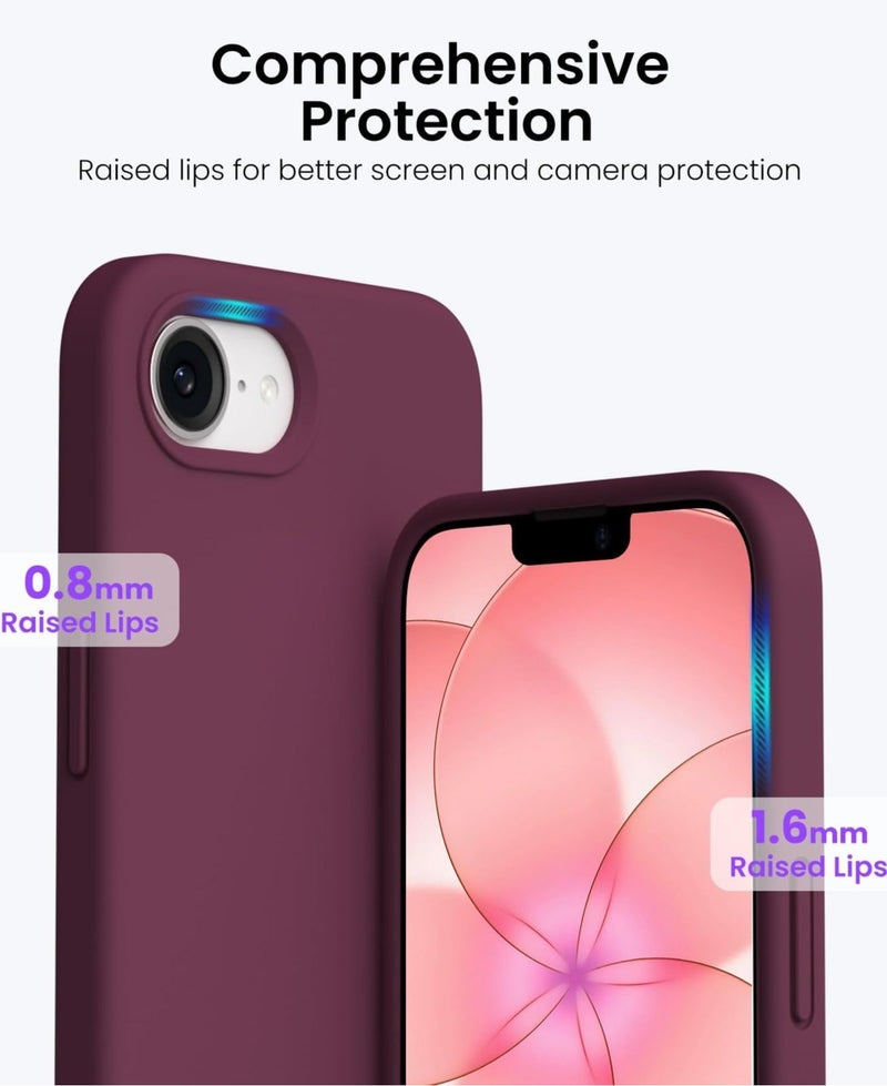 iPhone 17e Case Soft Silicone Cover with Microfiber Lining Case For iPhone 17e Anti-Scratch Flexible Shockproof Protective Cover For iPhone 17e 6.1’’ - Image 3