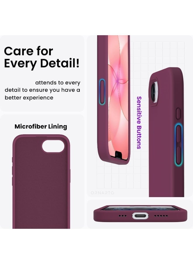 iPhone 17e Case Soft Silicone Cover with Microfiber Lining Case For iPhone 17e Anti-Scratch Flexible Shockproof Protective Cover For iPhone 17e 6.1’’ - Image 5