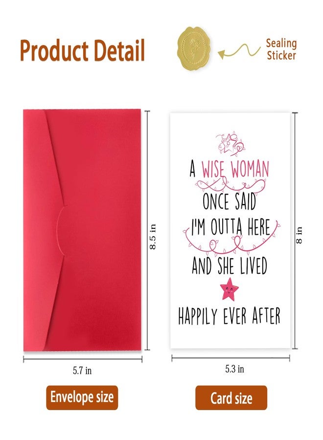 ICOOLYI Funny Retirement Card Gift for Woman – Hilarious Farewell Card for Coworkers – Best Retirement Gift – 'I'm Outta Here' Quote – Coworker Leaving – Celebrate the Next Chapter - Image 2