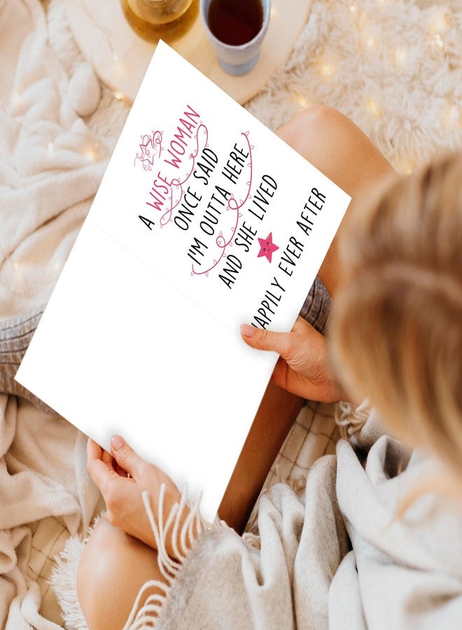 ICOOLYI Funny Retirement Card Gift for Woman – Hilarious Farewell Card for Coworkers – Best Retirement Gift – 'I'm Outta Here' Quote – Coworker Leaving – Celebrate the Next Chapter - Image 5