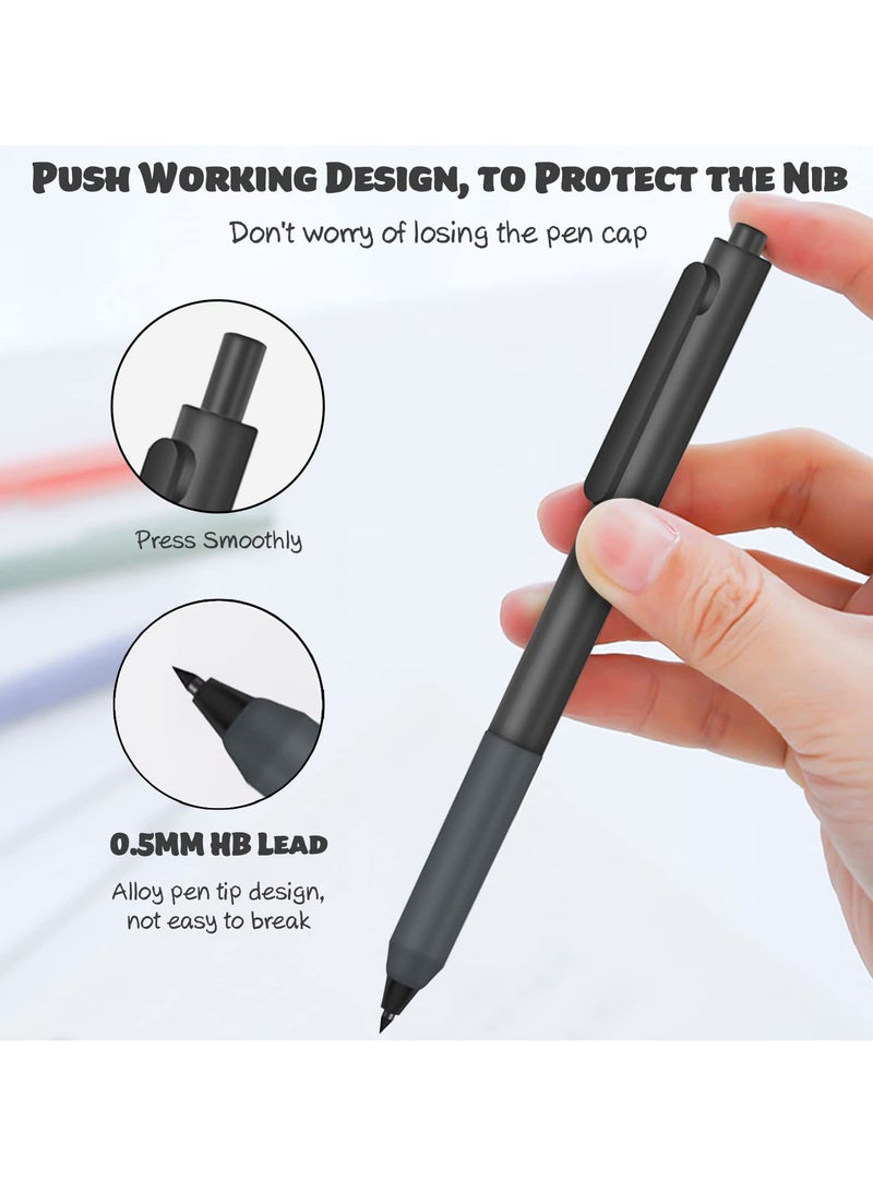 Excefore 10 PCS Inkless Eternal Mechanical Pencil Set, Tree-Friendly Durable Mechanical Pencils 0.5, Everlasting Pencil for Kids & Adult Writing, Sketch, Drawing (Black and White) - Image 2