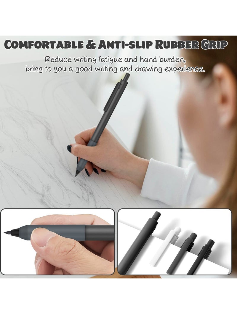 Excefore 10 PCS Inkless Eternal Mechanical Pencil Set, Tree-Friendly Durable Mechanical Pencils 0.5, Everlasting Pencil for Kids & Adult Writing, Sketch, Drawing (Black and White) - Image 4