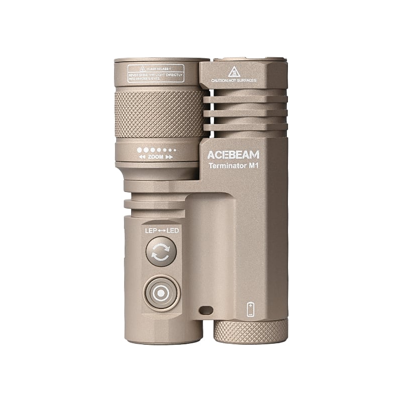 Acebeam Terminator M1, Dual-Head LEP/LED Flashlight, 1 Mile Focusable Beam, Rechargeable (Search, Rescue, Outdoor Adventure) - Image 2