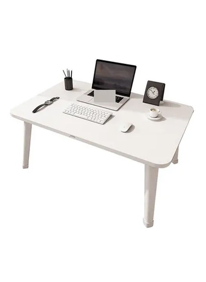 C&C Home Multi Functional Portable Computer Laptop Desk Study Table Dinning Table Breakfast Tray Coffee Table With Non Slip Foldable Legs White 60x30x27 cm  - Image 1