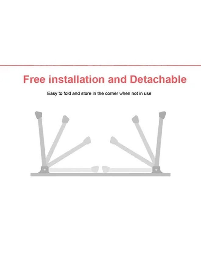 C&C Home Multi Functional Portable Computer Laptop Desk Study Table Dinning Table Breakfast Tray Coffee Table With Non Slip Foldable Legs White 60x30x27 cm  - Image 4