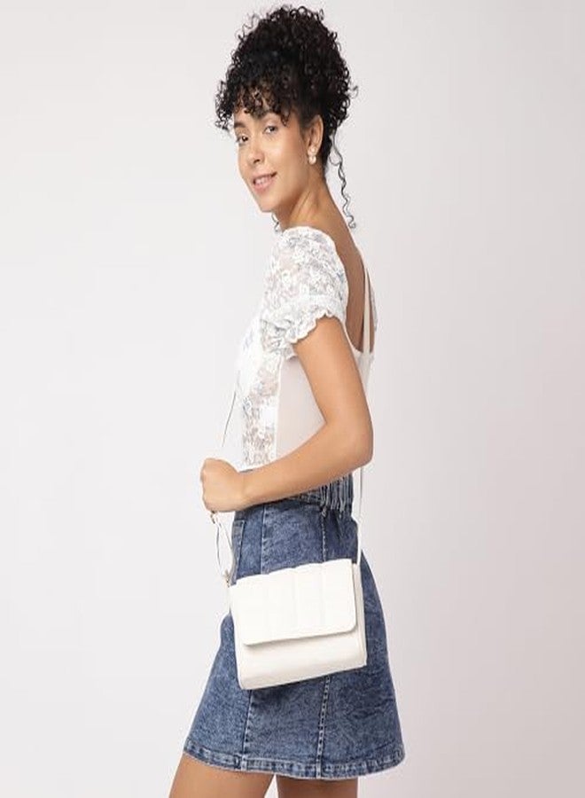 Fastrack Quilted Sling Bag for Women | Chic Crossbody Bag for Girls, Ladies, Women | Spacious Bag with Slip Pocket Made of Faux Leather - Image 3