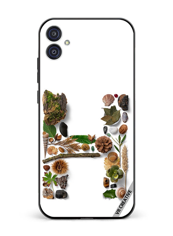 VR CREATIVE Protective Case Cover For Samsung Galaxy M04/F04 Alphabet H Design Multicolour - Image 1