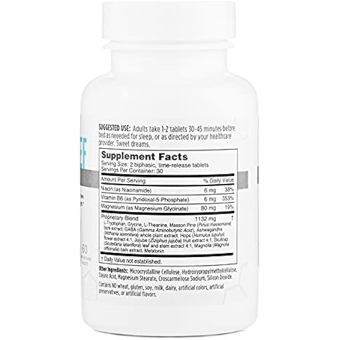 NBI Sleep Relief Melatonin Natural Formula | Soothing Bedtime Supplement | Sleep Support with Magnesium and L-Theanine | 60ct Tablets - Image 2