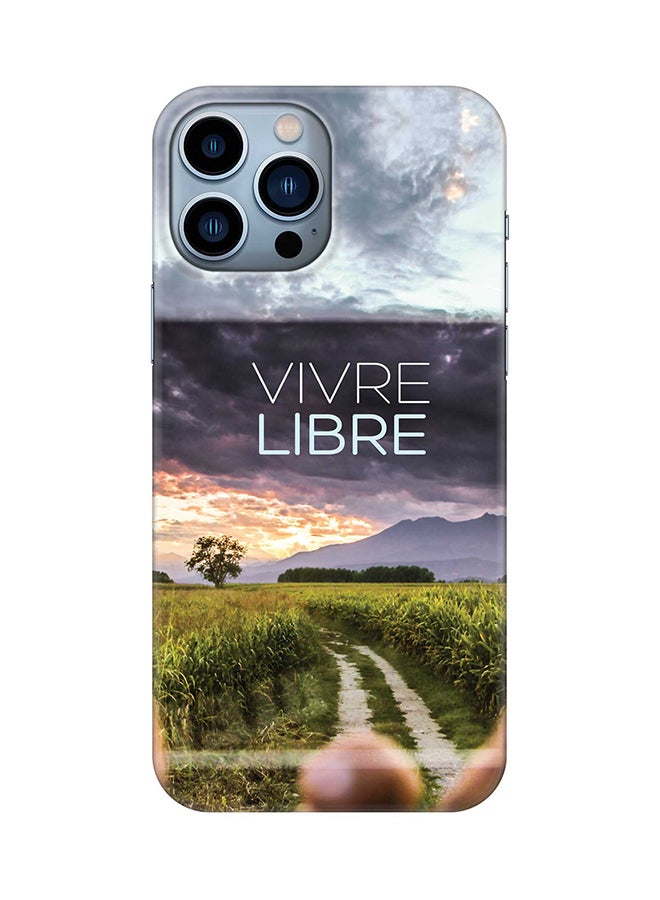 Stylizedd Case for Apple iPhone 14 Pro Max Slim Snap Classic Series Mobile Cover Hard PC Shield Matte Finish Print - Vivre Libre