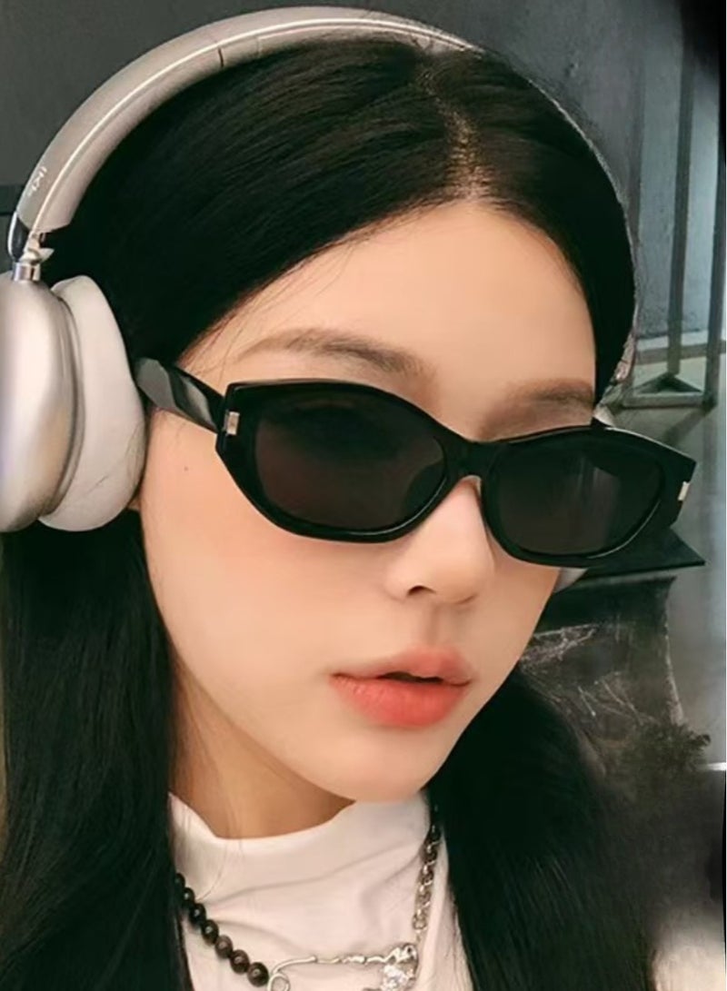 UrbanNest Women's Sunglasses Cat Eye Design, Stylish and Fashion Small Frame Shades, UV400 Protection, Anti-Glare, for Driving and Outdoor, Black - Image 2